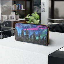 Load image into Gallery viewer, Pockets for cash, c/cards, coins, & more. Stylish faux leather, lots of original artworks by Kerry Sandhu Art to choose from