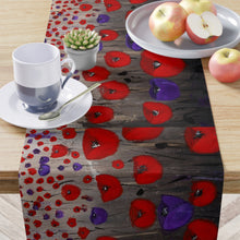 Load image into Gallery viewer, Table runner - Lightweight, hemmed, soft to touch, water-resistant. Vivid sublimated prints by Kerry Sandhu Art