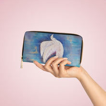 Load image into Gallery viewer, Pockets for cash, c/cards, coins, & more. Stylish faux leather, lots of original artworks by Kerry Sandhu Art to choose from