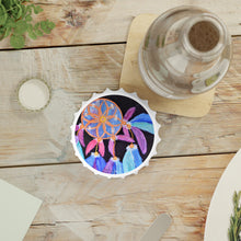Load image into Gallery viewer, Plastic exterior w/ metallic bottom, magnetic back, 2 different opening mechanisms, matte finish. Art by Kerry Sandhu Art