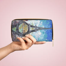 Load image into Gallery viewer, Pockets for cash, c/cards, coins, & more. Stylish faux leather, lots of original artworks by Kerry Sandhu Art to choose from