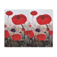 Load image into Gallery viewer, Poppies Placemat - two-sided construction, one-side print & a natural back, 100% cotton, easy to clean by Kerry Sandhu Art.