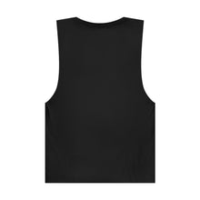 Load image into Gallery viewer, Regular fit sleeveless tank tee is 100% light cotton w/ low & raw (unsewn) armholes by Kerry Sandhu Art. 7 ANZAC designs