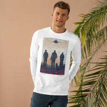 Load image into Gallery viewer, Regular fit crew neck, cuffed sleeves, elongated back. 100% preshrunk heavyweight cotton by Kerry Sandhu Art. 7 ANZAC designs