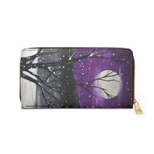 Load image into Gallery viewer, Pockets for cash, c/cards, coins, & more. Stylish faux leather, lots of original artworks by Kerry Sandhu Art to choose from