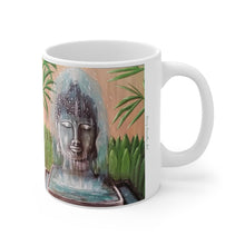Load image into Gallery viewer, 11oz BPA, lead-free, microwave/dishwasher safe, white ceramic, vivid colours. Many original artworks by Kerry Sandhu Art