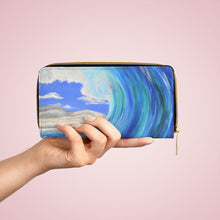 Load image into Gallery viewer, Pockets for cash, c/cards, coins, & more. Stylish faux leather, lots of original artworks by Kerry Sandhu Art to choose from