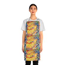 Load image into Gallery viewer, Apron - lightweight, silky finish 100% polyester, two front pockets. Many original artwork designs by Kerry Sandhu Art