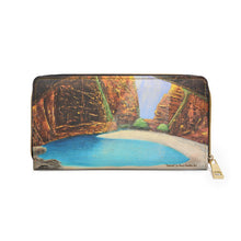 Load image into Gallery viewer, Pockets for cash, c/cards, coins, & more. Stylish faux leather, lots of original artworks by Kerry Sandhu Art to choose from