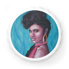 Load image into Gallery viewer, Plastic exterior w/ metallic bottom, magnetic back, 2 different opening mechanisms, matte finish. Art by Kerry Sandhu Art