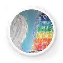 Load image into Gallery viewer, Plastic exterior w/ metallic bottom, magnetic back, 2 different opening mechanisms, matte finish. Art by Kerry Sandhu Art