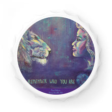 Load image into Gallery viewer, Plastic exterior w/ metallic bottom, magnetic back, 2 different opening mechanisms, matte finish. Art by Kerry Sandhu Art