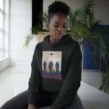 Load image into Gallery viewer, Hoodie 80/20 cotton/polyester anti-pill fleece, has a kangaroo pocket, sleeve cuff ribbing & is preshrunk by Kerry Sandhu Art