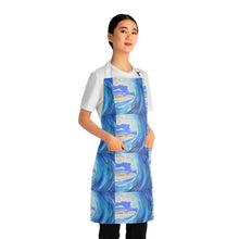 Load image into Gallery viewer, Apron - lightweight, silky finish 100% polyester, two front pockets. Many original artwork designs by Kerry Sandhu Art
