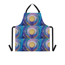 Load image into Gallery viewer, Apron - lightweight, silky finish 100% polyester, two front pockets. Many original artwork designs by Kerry Sandhu Art