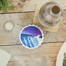 Load image into Gallery viewer, Plastic exterior w/ metallic bottom, magnetic back, 2 different opening mechanisms, matte finish. Art by Kerry Sandhu Art