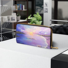 Load image into Gallery viewer, Pockets for cash, c/cards, coins, & more. Stylish faux leather, lots of original artworks by Kerry Sandhu Art to choose from