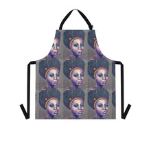 Load image into Gallery viewer, Apron - lightweight, silky finish 100% polyester, two front pockets. Many original artwork designs by Kerry Sandhu Art