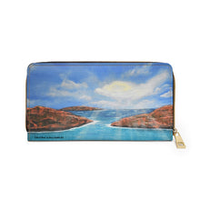 Load image into Gallery viewer, Pockets for cash, c/cards, coins, & more. Stylish faux leather, lots of original artworks by Kerry Sandhu Art to choose from