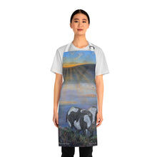 Load image into Gallery viewer, Apron - lightweight, silky finish 100% polyester, two front pockets. Many original artwork designs by Kerry Sandhu Art