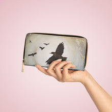 Load image into Gallery viewer, Pockets for cash, c/cards, coins, & more. Stylish faux leather, lots of original artworks by Kerry Sandhu Art to choose from