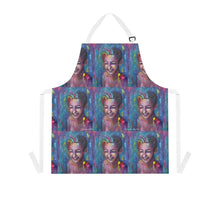 Load image into Gallery viewer, Apron - lightweight, silky finish 100% polyester, two front pockets. Many original artwork designs by Kerry Sandhu Art