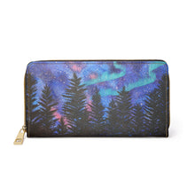 Load image into Gallery viewer, Pockets for cash, c/cards, coins, & more. Stylish faux leather, lots of original artworks by Kerry Sandhu Art to choose from