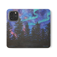 Load image into Gallery viewer, Northern Lights - PHONE CASE WALLET - by Kerry Sandhu Art