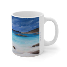 Load image into Gallery viewer, 11oz BPA, lead-free, microwave/dishwasher safe, white ceramic, vivid colours. Many original artworks by Kerry Sandhu Art