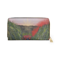 Load image into Gallery viewer, Pockets for cash, c/cards, coins, & more. Stylish faux leather, lots of original artworks by Kerry Sandhu Art to choose from