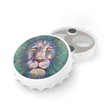 Load image into Gallery viewer, Plastic exterior w/ metallic bottom, magnetic back, 2 different opening mechanisms, matte finish. Art by Kerry Sandhu Art