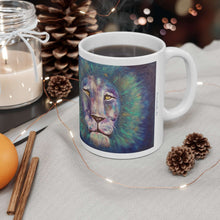 Load image into Gallery viewer, 11oz BPA, lead-free, microwave/dishwasher safe, white ceramic, vivid colours. Many original artworks by Kerry Sandhu Art