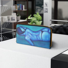 Load image into Gallery viewer, Pockets for cash, c/cards, coins, & more. Stylish faux leather, lots of original artworks by Kerry Sandhu Art to choose from