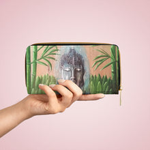 Load image into Gallery viewer, Pockets for cash, c/cards, coins, & more. Stylish faux leather, lots of original artworks by Kerry Sandhu Art to choose from