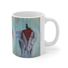 Load image into Gallery viewer, 11oz BPA, lead-free, microwave/dishwasher safe, white ceramic, vivid colours. Many original artworks by Kerry Sandhu Art