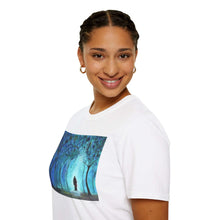 Load image into Gallery viewer, T-Shirt made from very soft materials, no side seams. Feels like bliss to wear! Many designs by Kerry Sandhu Art