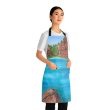 Load image into Gallery viewer, Apron - lightweight, silky finish 100% polyester, two front pockets. Many original artwork designs by Kerry Sandhu Art