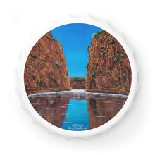 Load image into Gallery viewer, Plastic exterior w/ metallic bottom, magnetic back, 2 different opening mechanisms, matte finish. Art by Kerry Sandhu Art