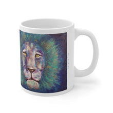 Load image into Gallery viewer, 11oz BPA, lead-free, microwave/dishwasher safe, white ceramic, vivid colours. Many original artworks by Kerry Sandhu Art
