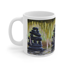 Load image into Gallery viewer, 11oz BPA, lead-free, microwave/dishwasher safe, white ceramic, vivid colours. Many original artworks by Kerry Sandhu Art