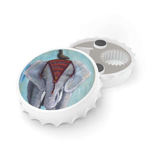 Load image into Gallery viewer, Plastic exterior w/ metallic bottom, magnetic back, 2 different opening mechanisms, matte finish. Art by Kerry Sandhu Art