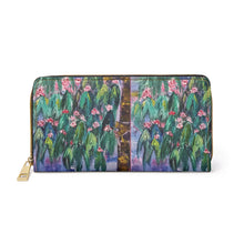 Load image into Gallery viewer, Pockets for cash, c/cards, coins, & more. Stylish faux leather, lots of original artworks by Kerry Sandhu Art to choose from