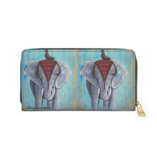 Load image into Gallery viewer, Pockets for cash, c/cards, coins, & more. Stylish faux leather, lots of original artworks by Kerry Sandhu Art to choose from