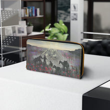 Load image into Gallery viewer, Pockets for cash, c/cards, coins, & more. Stylish faux leather, lots of original artworks by Kerry Sandhu Art to choose from