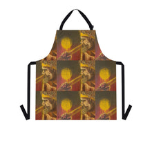 Load image into Gallery viewer, Apron - lightweight, silky finish 100% polyester, two front pockets. Many original artwork designs by Kerry Sandhu Art