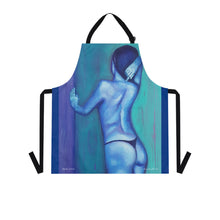 Load image into Gallery viewer, Apron - lightweight, silky finish 100% polyester, two front pockets. Many original artwork designs by Kerry Sandhu Art