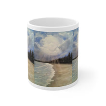 Load image into Gallery viewer, 11oz BPA, lead-free, microwave/dishwasher safe, white ceramic, vivid colours. Many original artworks by Kerry Sandhu Art