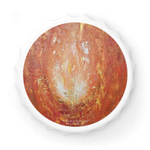 Load image into Gallery viewer, Plastic exterior w/ metallic bottom, magnetic back, 2 different opening mechanisms, matte finish. Art by Kerry Sandhu Art