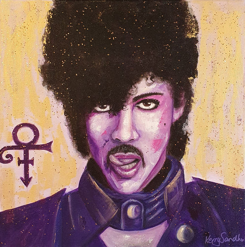 Purple Rain : A Tribute to Prince. Male musician who has impacted my life by Kerry Sandhu Art