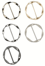 Load image into Gallery viewer, Scarf Ring, Clothes Clip, T-shirt Tie Accessories. The perfect accessory for your scarf or a unique way to wear a shirt!